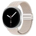 For Samsung Galaxy Watch8 / Watch8 Classic Loop Magnetic Buckle Braided Nylon Watch Band(Starlight)