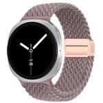 For Samsung Galaxy Watch8 / Watch8 Classic Loop Magnetic Buckle Braided Nylon Watch Band(Smoky Violet)