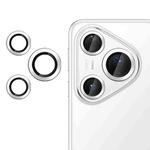 For Huawei Pura 80 Pro / Pro+ Kalebol No Flicker Ultra-Thin Individual Camera Lens Tempered Glass Film(Silver)