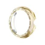 For Google Pixel Watch4 41mm Single Row Diamond Hollow PC Watch Protective Cover(Gold)