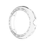 For Google Pixel Watch4 45mm Single Row Diamond Hollow PC Watch Protective Cover(Transparent)