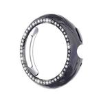 For Google Pixel Watch4 45mm Single Row Diamond Hollow PC Watch Protective Cover(Gun Metal)