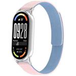 12mm Striped Soft Magnetic Silicone Watch Band(Pink Blue)