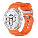 For Samsung Galaxy Watch8 / Watch8 Classic Silver Buckle Silicone Watch Band(Orange)