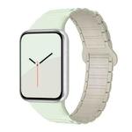 For Xiaomi Smart Band 9 Pro / Redmi Watch 5 Tri-Beads Magnetic Silicone Watch Band(Light Mint Starlight)