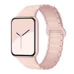 For Xiaomi Smart Band 9 Pro / Redmi Watch 5 Tri-Beads Magnetic Silicone Watch Band(Pink Gold)