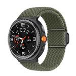 For Samsung Galaxy Watch8 / Watch8 Classic Magnetic Buckle Braided Nylon Watch Band(Olive Green)