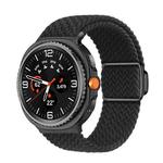 For Samsung Galaxy Watch8 / Watch8 Classic Magnetic Buckle Braided Nylon Watch Band(Black)