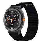 For Samsung Galaxy Watch8 / Watch8 Classic Two Sections Nylon Hook And Loop Fastener Watch Band(Black)