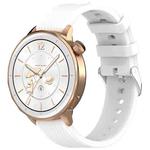 For OnePlus Watch 3 43mm Rhombic Texture Groove Silicone Watch Band(White)