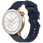 For OnePlus Watch 3 43mm Rhombic Texture Groove Silicone Watch Band(Ink Blue)