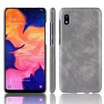 Shockproof Litchi Texture PC + PU Case for Galaxy A10E(Gray)