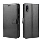 Retro Crazy Horse Texture Horizontal Flip Leather Case for Galaxy A10e , with Holder & Card Slots & Photo Frame(Black)