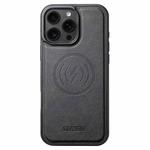 For iPhone 13 Pro Suteni G5 Litchi Leather Magnetic MagSafe Phone Case(Black)