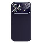For iPhone 16 Pro Max Kalebol Large Windows Frosted Liquid Silicone Phone Case(Dark Purple)