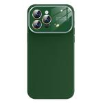For iPhone 16 Pro Max Kalebol Large Windows Frosted Liquid Silicone Phone Case(Cangling Green)