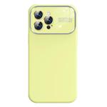 For iPhone 15 Pro Kalebol Large Windows Frosted Liquid Silicone Phone Case(Cream)