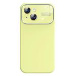 For iPhone 15 Kalebol Large Windows Frosted Liquid Silicone Phone Case(Cream)