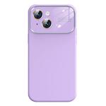 For iPhone 13 Kalebol Large Windows Frosted Liquid Silicone Phone Case(Lilac)