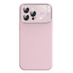 For iPhone 15 Pro Max Kalebol Large Windows Frosted Liquid Silicone Phone Case(Grayish Pink)
