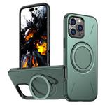 For iPhone 16 Pro Max Kalebol Magnetic MagSafe Rotation Holder PC Phone Case(Grey Green)