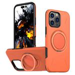 For iPhone 15 Pro Max Kalebol Magnetic MagSafe Rotation Holder PC Phone Case(Orange)