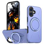 For iPhone 16 Plus Kalebol Magnetic MagSafe Rotation Holder PC Phone Case(Lilac)