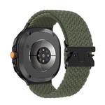 For Samsung Galaxy Watch8 / Watch8 Classic Parachute Buckle Braided Nylon Watch Band(Olive Green)
