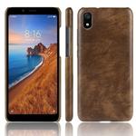 Shockproof Litchi Texture PC + PU Case For Xiaomi Redmi 7A(Brown)