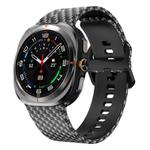 For Samsung Galaxy Watch Ultra 47mm / Ultra 2025 Printed Silicone Watch Band(Carbon Fiber Pattern)