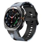 For Samsung Galaxy Watch Ultra 47mm / Ultra 2025 Printed Silicone Watch Band(Black Gray Camouflage)