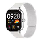 For Xiaomi Smart Band 9 Pro / Redmi Watch 5 Lychee Texture Soft Magnetic Silicone Watch Band(White)
