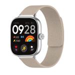 For Xiaomi Smart Band 9 Pro / Redmi Watch 5 Lychee Texture Soft Magnetic Silicone Watch Band(Stone Color)