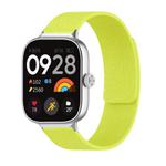 For Xiaomi Smart Band 9 Pro / Redmi Watch 5 Lychee Texture Soft Magnetic Silicone Watch Band(Fluorescent Green)