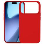 For iPhone 17 Pro Max Kalebol Solid Color Simple All-inclusive Liquid Silicone Phone Case(Red)