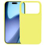 For iPhone 17 Pro Max Kalebol Solid Color Simple All-inclusive Liquid Silicone Phone Case(Yellow)