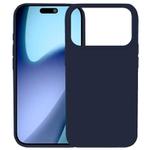 For iPhone 17 Pro Kalebol Solid Color Simple All-inclusive Liquid Silicone Phone Case(Midnight Blue)
