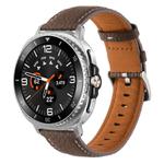 For Samsung Galaxy Watch8 / Watch8 Classic Lychee Texture Genuine Leather Watch Band(Dark Brown)