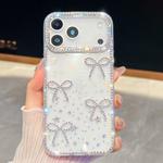 For iPhone 17 Pro Max Diamond Glitter Bow-knot Four-Corner Shockproof Phone Case(Transparent Stars)