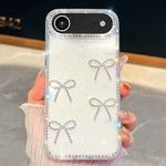 For iPhone 17 Air Diamond Glitter Bow-knot Four-Corner Shockproof Phone Case(White)