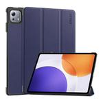 For Xiaomi Pad 7S Pro 12.5 ENKAY Tri-fold Custer Texture Leather Smart Tablet Case(Dark Blue)