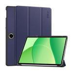 For OPPO Pad SE 11.0 ENKAY Tri-fold Custer Texture Leather Smart Tablet Case(Dark Blue)