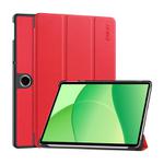 For OPPO Pad SE 11.0 ENKAY Tri-fold Custer Texture Leather Smart Tablet Case(Red)