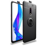 Metal Ring Holder 360 Degree Rotating TPU Case for OPPO Realme X / K3(Black+Black)