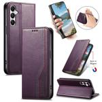 For Samsung Galaxy A26 5G Elastic Wristband Magnetic Suction Leather Phone Case(Purple)