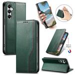 For Samsung Galaxy M15 5G Elastic Wristband Magnetic Suction Leather Phone Case(Green)