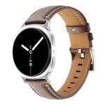 For Samsung Galaxy Watch8 / Watch8 Classic Stitched Genuine Leather Watch Band(Dark Brown)