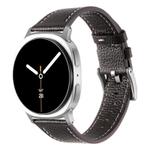 For Samsung Galaxy Watch8 / Watch8 Classic Double Sided Lychee Texture Leather Watch Band(Coffee)
