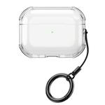 For AirPods 3 Simple Transparent Soft Shell TPU Earphone Protective Cover  with Ring Rope(Transparent)