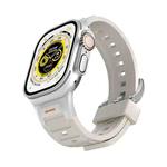 For Apple Watch 46mm / 49mm / 45mm / 44mm Pioneer Metal Joint Colorful Silicone Watch Band(Starlight)
